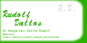 rudolf dallos business card